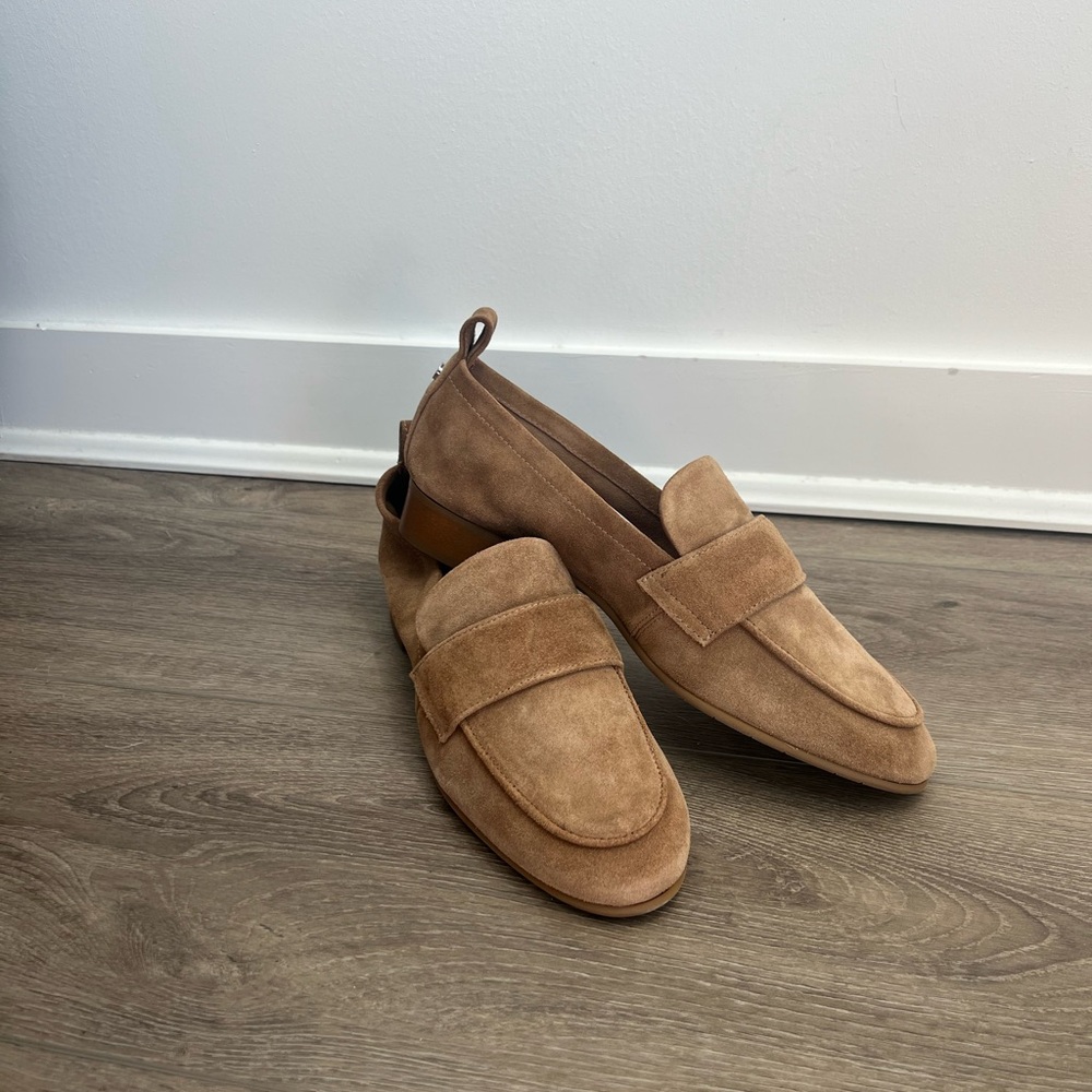 New Aquatalia sude Shivani Camel Loafers Size US 7.5 With Box - Picture 4 of 6